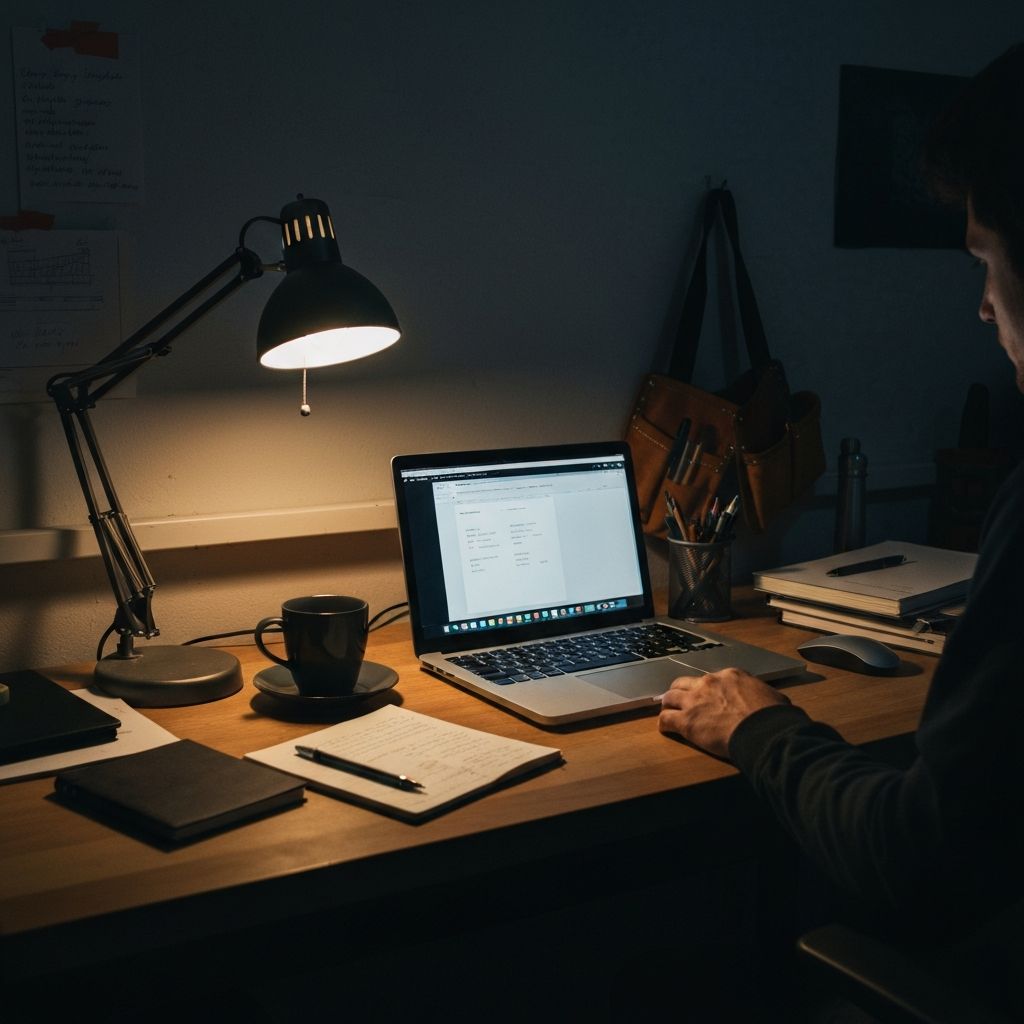 Home office at 3am - where FishAi was built